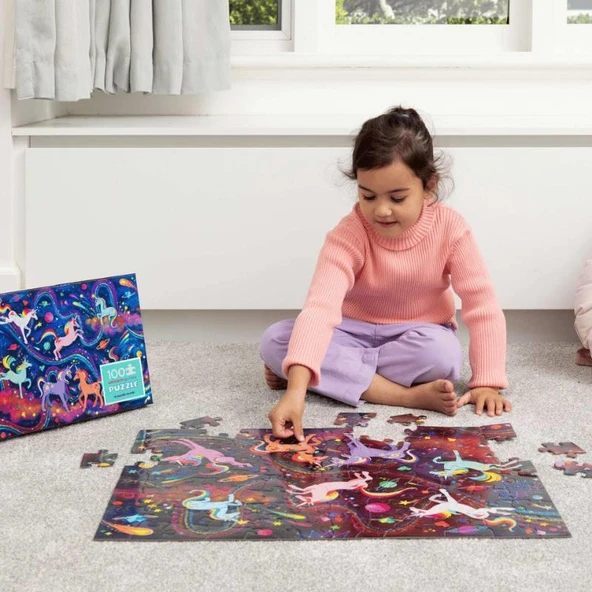 Crocodile Creek Puzzle - 100 Parça - Unicorn Galaksi - 8