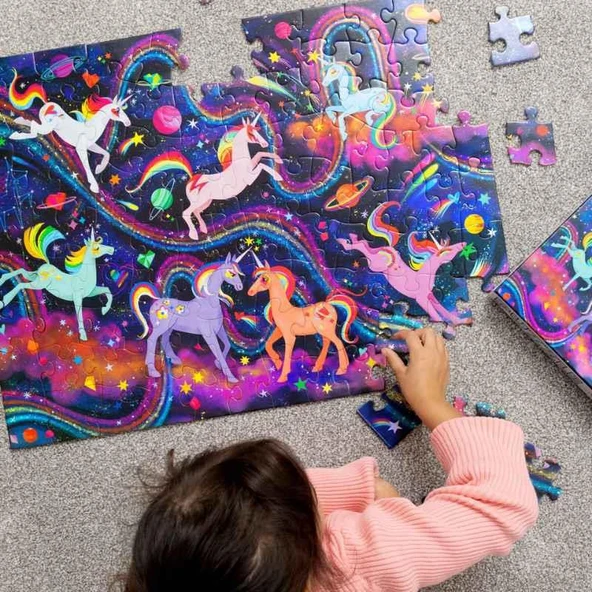 Crocodile Creek Puzzle - 100 Parça - Unicorn Galaksi - 6