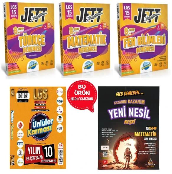 8.Sınıf LGS Jett 15 Deneme (Türkçe-Matematik-Fen Bilimleri)-2025 LGS Genel Deneme 10 Yayın 10 Deneme