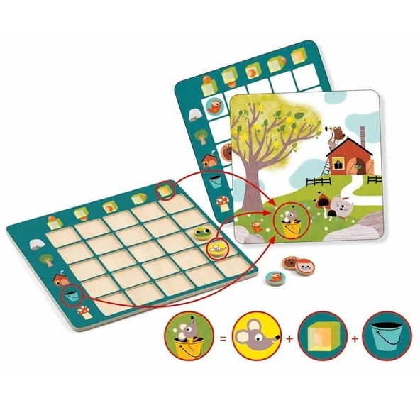 Djeco Mantıksal Çıkarım Oyunu - Topologix - 2