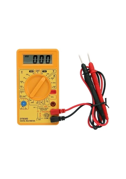 Dijital Avometre Multimetre Ölçü Aleti Dt-830d - Resim 3