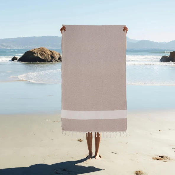 Homedius Elmas Desenli Diamond Pamuk Peştamal Banyo ve Plaj Havlusu 100x180 cm  Turuncu 100x180 - 7