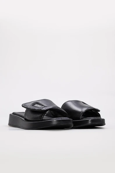 Hakiki Deri  Kadın Düz Terlik 710ZA247 - Resim 8