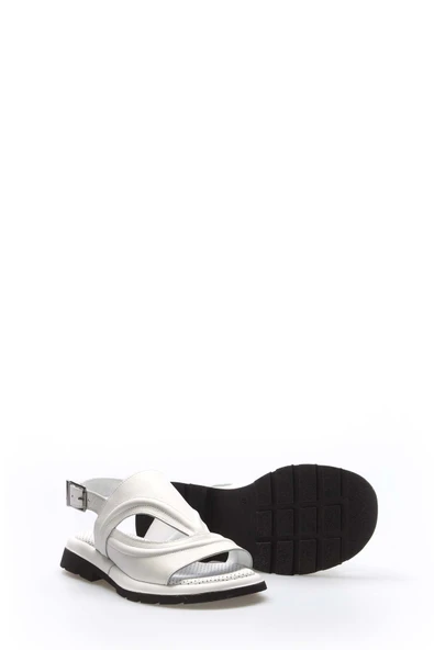 Hakiki Deri  Kadın Klasik Sandalet 710ZA972 - Resim 4