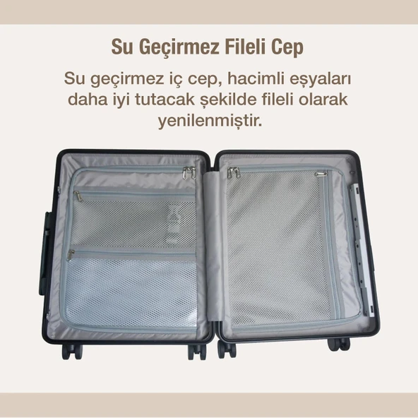 MiaMily Carry On Kabin Boy Valiz - Mist Grey - 7