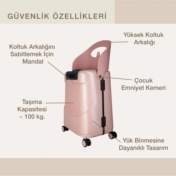 MiaMily Carry On Kabin Boy Valiz - Dusty Pink - 5