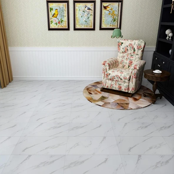 Renkli Duvarlar 30cm x 60cm 1 Adet Yapışkanlı Colored-605 Floor Pvc Panel Yer Zemin Kaplama Paneli Arkası Kauçuklu - 4