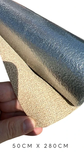 Renkli Duvarlar 50cmx280cm 1 Adet Ceviz Kabuğu Folyolu Yapışkanlı Yalıtımlı Boyanabilir Duvar Paneli Kağıdı RDA21 - 4