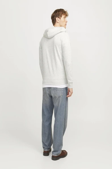 Jack&Jones Oversize Fermuarlı Kapüşonlu Erkek Sweatshirt - Minimalist Tarz - 8