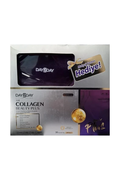 Day2Day The Collagen Beauty Plus 30 Tüp x 40 ml Makyaj Çantası Hediyeli