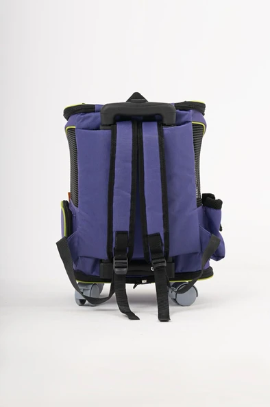 Brave Paws 4 Tekerlekli Kedi ve Köpek Taşıma Çantası Fren Mekanizmalı (MOR) - 6