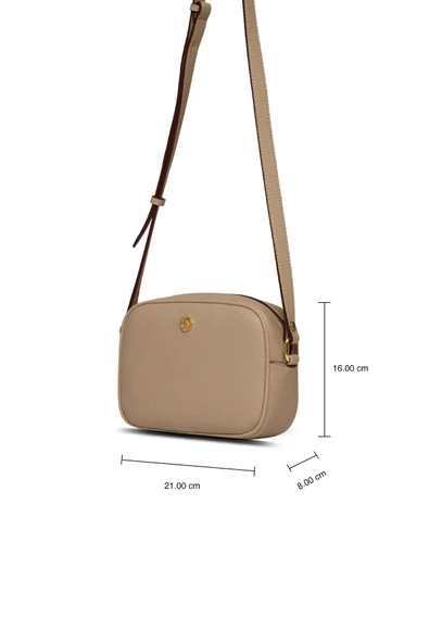 U.S. Polo Assn. Kadın Postacı Çantası Bej US25195 - Resim 8