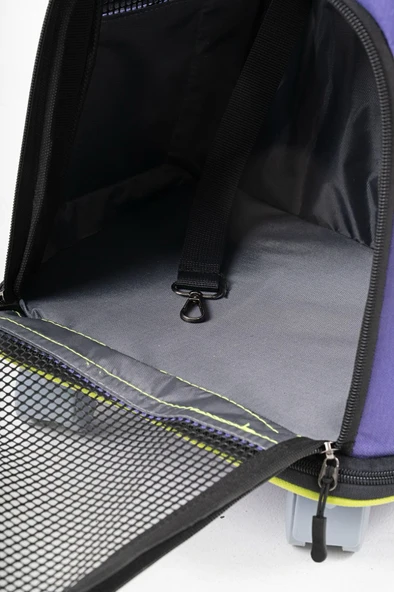 Brave Paws 4 Tekerlekli Kedi ve Köpek Taşıma Çantası Fren Mekanizmalı (MOR) - 3