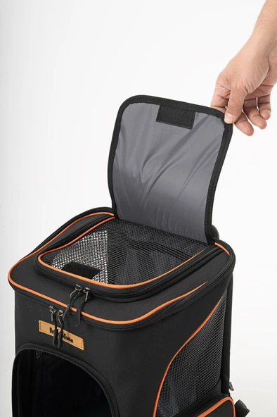 Brave Paws 4 Tekerlekli Kedi ve Köpek Taşıma Çantası Fren Mekanizmalı (SİYAH) - 2