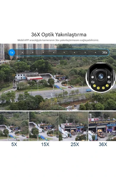 QASUL 36X Optik Zoom Kablosuz WiFi Akıllı PTZ Gözetim Ağ Kamerası Su Geçirmez - 4