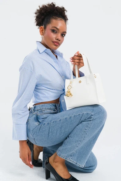 U.S. Polo Assn. Kadın Postacı Çantası Beyaz US25187 - 2