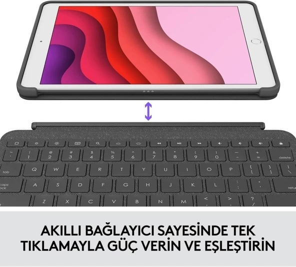LOGITECH COMBO TOUCH DOKUNMATİK PANELLİ KLAVYELİ KILIF GRİ IPAD PRO 12.9 INC 5. GEN. 920-010186 Outlet - 8