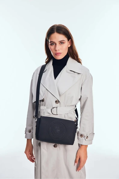 U.S. Polo Assn. Kadın Postacı Çantası Siyah US25268 - Resim 3