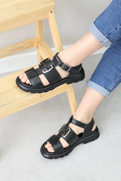 Hakiki Deri  Kadın Klasik Sandalet 710ZA981