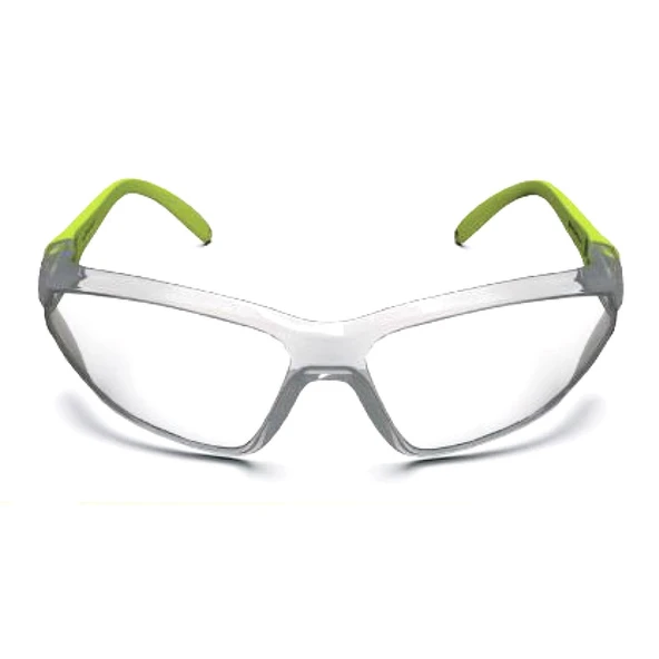 Bisiklet Gözlüğü Yüz Ayarlı Motorcu Rüzgar Korumalı Gözlük Yeşil Saplı Uv Koruyucu Şeffaf - 3