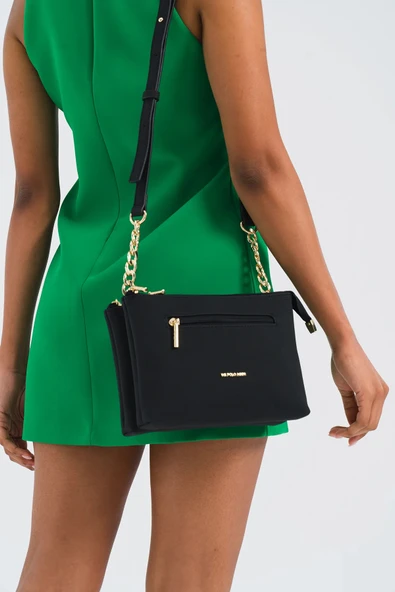 U.S. Polo Assn. Kadın Postacı Çantası Siyah US25253 - Resim 2