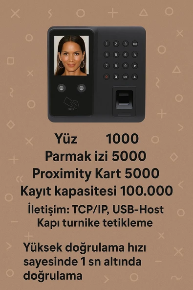 Yüz -parmak Kartlı Personel Takip Cihazı Web Giriş Çıkış Yazılım - 3