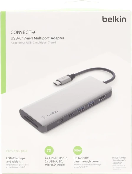 7'si 1 Arada Çok Bağlantı Noktalı USB C Hub (4k Hdmı, Usb-C, 2 x USB A, 3,5 mm Ses, Sd 3.0 Yuvası Için Micro-Sd 3.0 Ile)), AVC009BTSGY Teşhir - 3