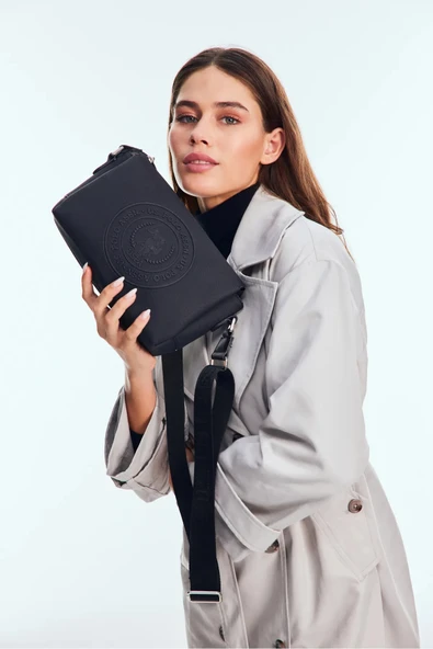 U.S. Polo Assn. Kadın Postacı Çantası Siyah US25268 - Resim 2