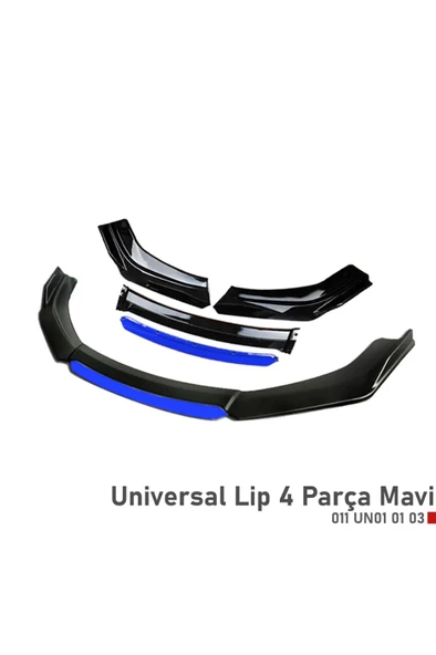 Universal FC5 Model Tampon Eki Ön Lip 4 Parça Siyah Mavi - 2