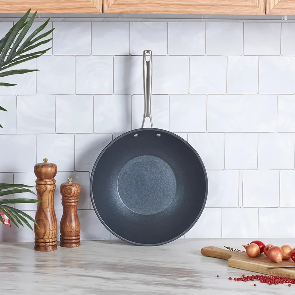 Karaca BioDiamond Pro İndüksiyon Tabanlı Wok Tava 28 cm 2,8 Lt - 3