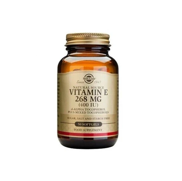 Solgar Vitamin E 400IU 50 SoftGel Kapsül ürün görseli