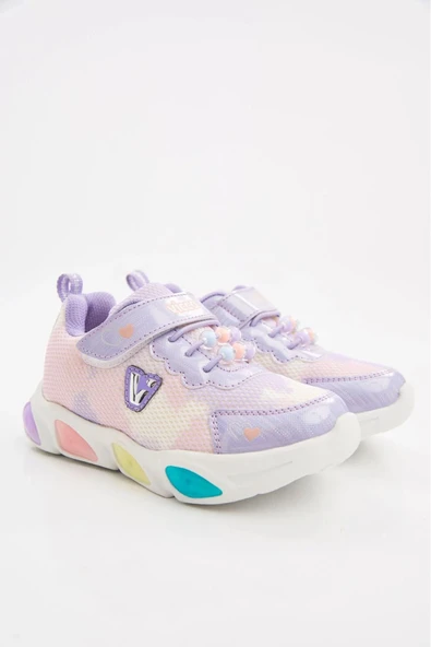 Vicco Gelato Kız Çocuk Cırtlı Simli Işıklı Spor Ayakkabı 346.25Y.177 - 4