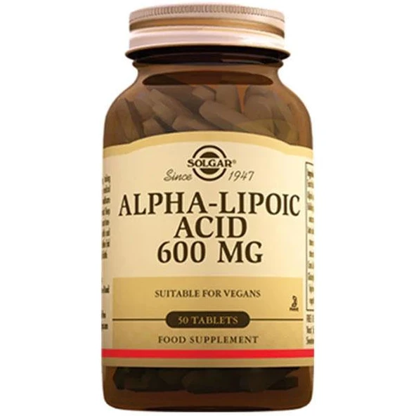 Solgar Alpha Lipoic Acid 600mg 50 Tablet ürün görseli