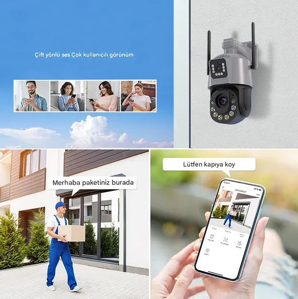 QASUL 8MP 36x optik Zoom Çift Lens Otomatik İzleme Desteği 120M Renkli Gece Görüş Kamera - 3