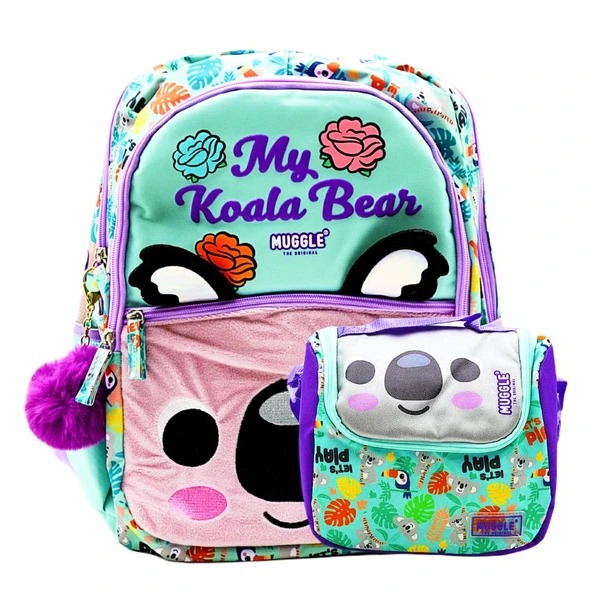 Muggle 3 Bölmeli Koala Okul Çantası + Termoslu Beslenme Çantası