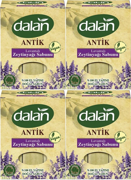 Dalan Antik Defneli Zeytinyağı Sabunu 900GR Lavantalı (4 Lü Set)