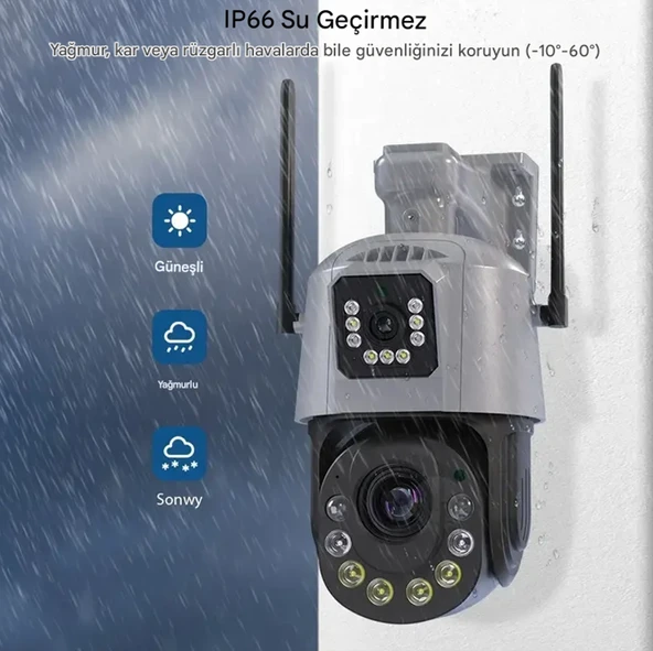 QASUL 8MP 36x optik Zoom Çift Lens Otomatik İzleme Desteği 120M Renkli Gece Görüş Kamera - 7
