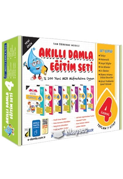 4 Sınıf Akıllı Damla Eğitim Seti Damla Yayınevi