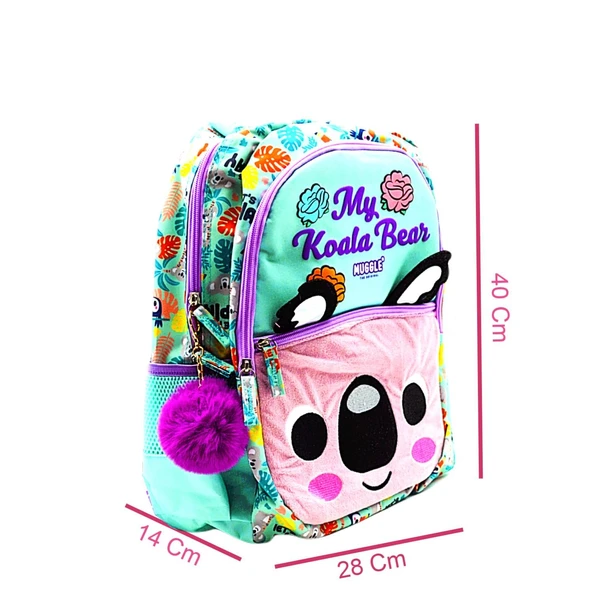 Muggle 3 Bölmeli Koala Okul Çantası + Beslenme Çantası + Kalemlik - 5