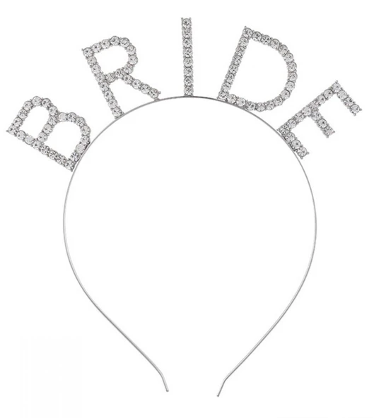 Bekarlığa Veda Kristal Taşlı Gümüş Bride Tacı - 2