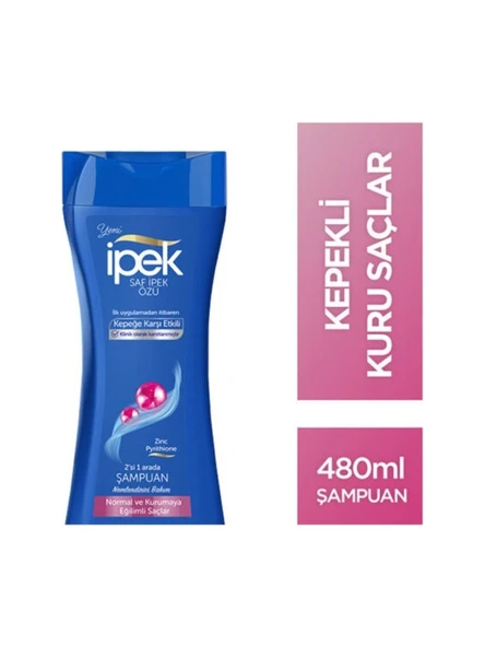 İpek 2 Si 1 Arada Şampuan Normal Ve Kurumaya Eğilimli Saçlar 480 Ml
