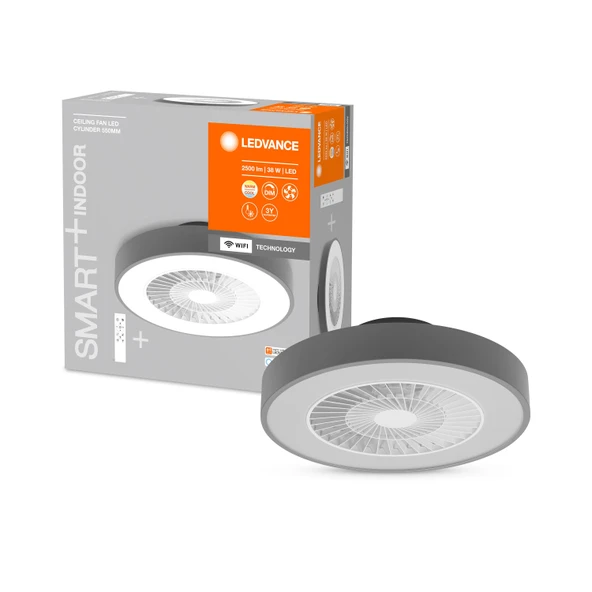 Ledvace Smart Led 78W 2500lm Gri Gövde WIFI Kontrollü Fanlı Led Tavan Armatürü - 6