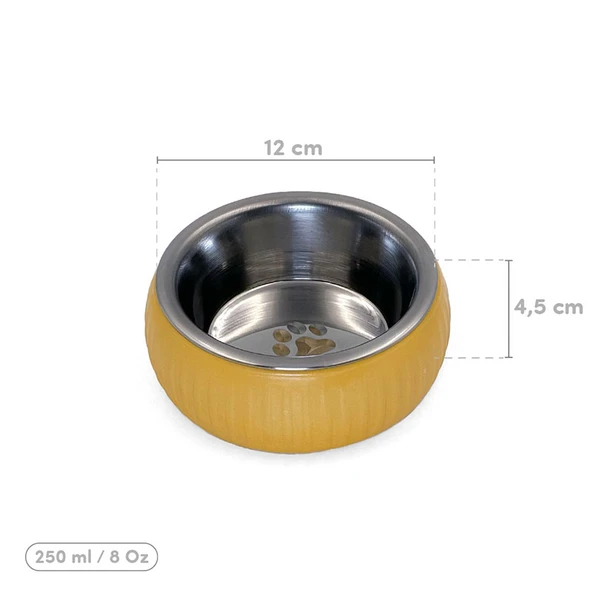 Mikopet Organik Seramik Mama Kabı Sarı - Resim 4