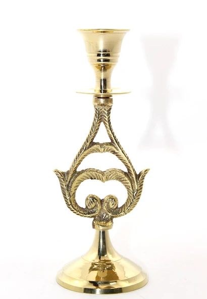 Tekli Pirinç Şamdan Model 6