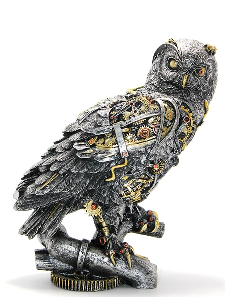 Steampunk Polyester Baykuş Figürü Model 1