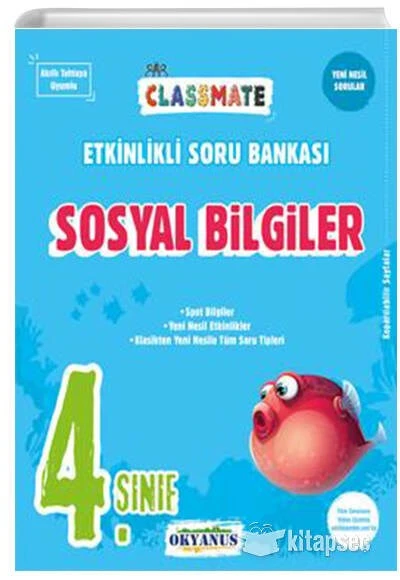 4.Sınıf Classmate Sosyal Bilgiler Etkinlikli Soru Bankası Okyanus Yayıncılık