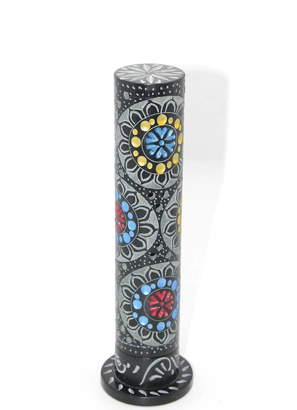 Obsidian Taşı İşlemeli Kule Tütsülük Model 6 - 1