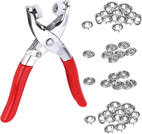 Metal Çıtçıt Pensesi ve Düğme Seti