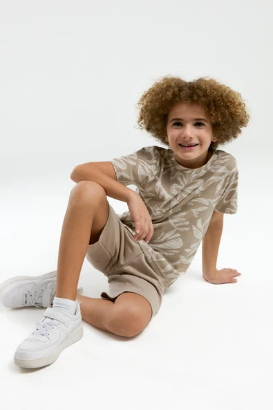 Arnetta 3300 Garson Erkek Çocuk Bisiklet Yaka Regular Kısa Kol Şortlu Bermuda Pijama Takım - Resim 2