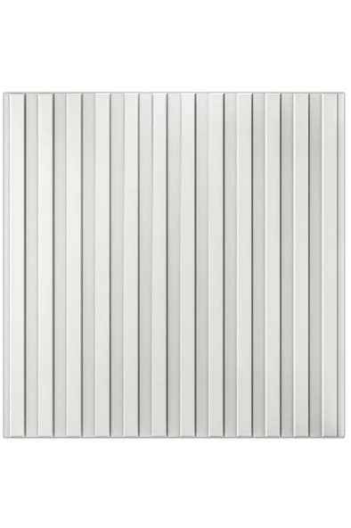 Renkli Duvarlar 50cm x 50cm 1 Adet 3D Abs Malzeme PVC Dayanıklı Duvar Paneli Silinebilir Lambiri Model Beyaz Panel - 2